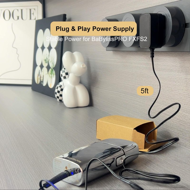 for Babyliss PRO FXFS2 Foil Shaver Charger, 4.5V Power Cord for BaBylissPRO FOILFX02 METALFX Double Foil Razor