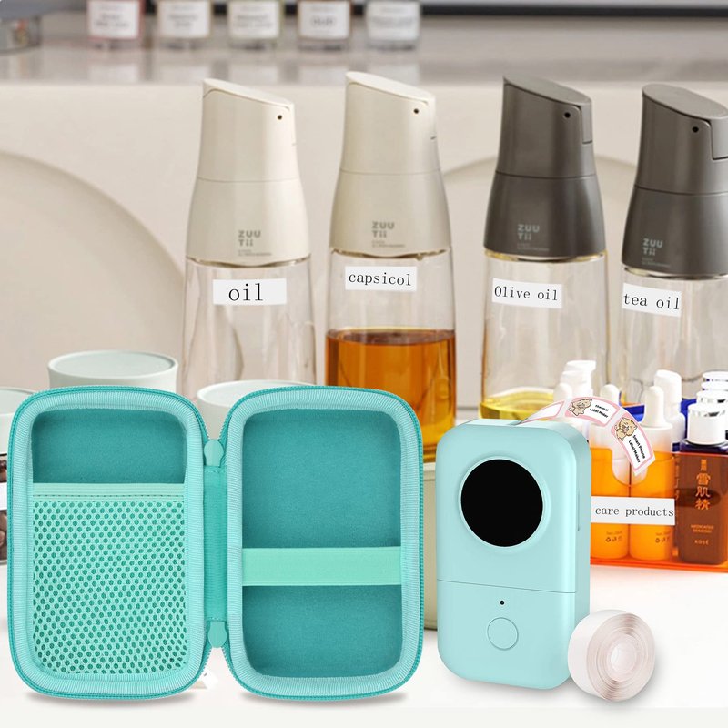 Aenllosi Hard Storage Case Compatible with Phomemo D30 Bluetooth Wireless Mini Label Printer.（Only Case,Green ）