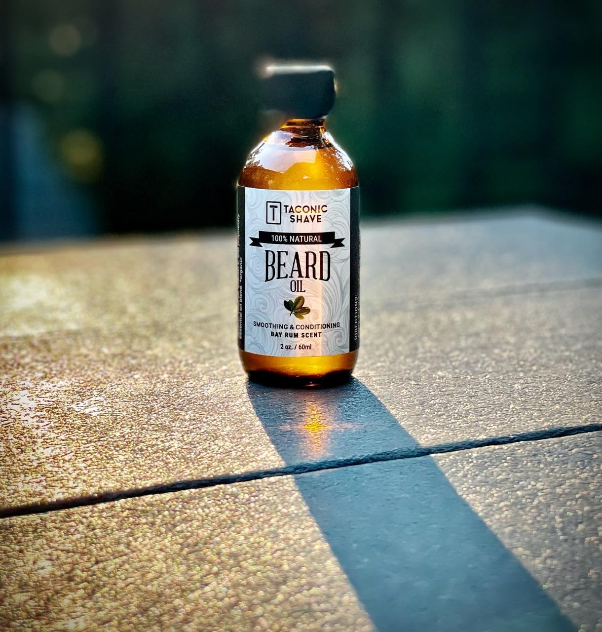 Taconic Shave Premium All Natural Beard Oil - 2 Ounce Bottle - Bay Rum - Conditions and Moisturizes Beard and Skin