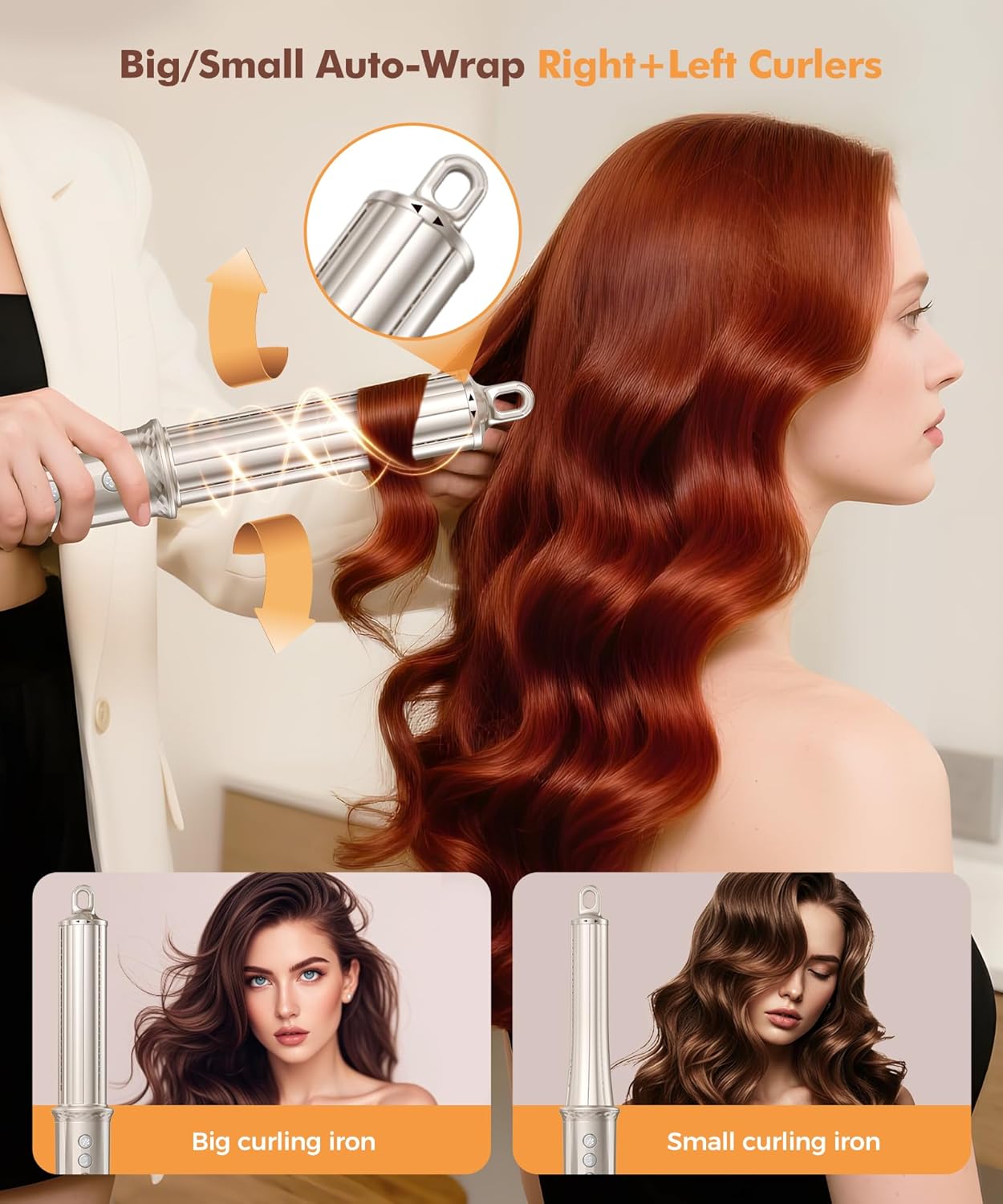 6 in-1 Hair Dryer Brush - High-Speed Negative Ionic Technology for Fast Drying | Curling, Volumizing, Straightening - Gold