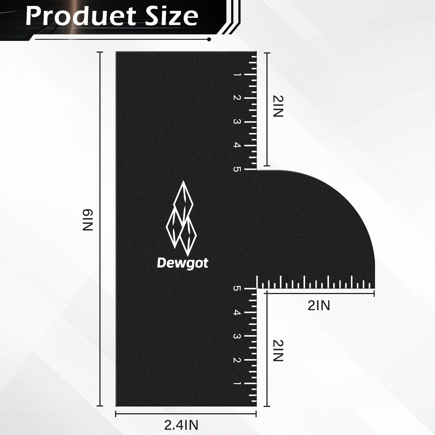 Dewgot Enhancement Card for Barbers with Measurement Indicators, Reusable Barber Hairline Shaping Tool and Color Spray Edge Line Up Tool (1PCS)