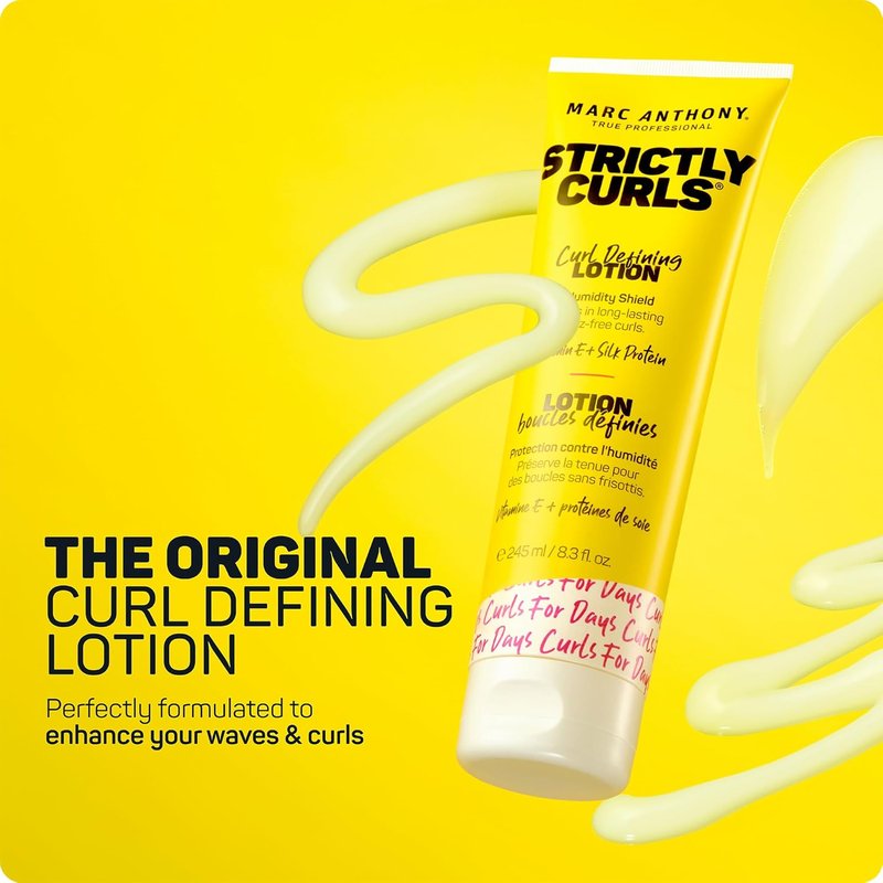 Marc Anthony Curl Defining Lotion - Lightweight Gel for Curly Hair | Long-Lasting Moisture & Frizz Control