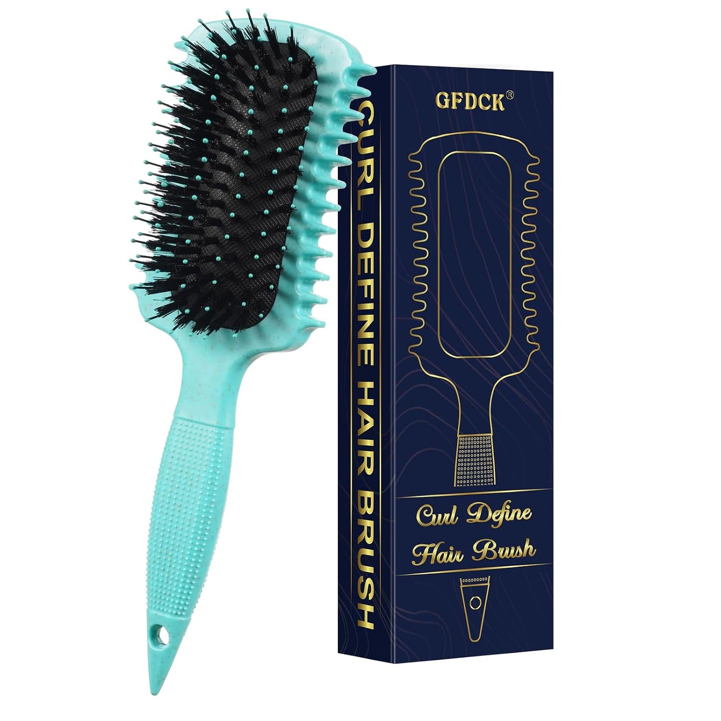 Curl Defining Brush - Curly Hair Detangler for Effortless Styling | Reduces Frizz on All Hair Types