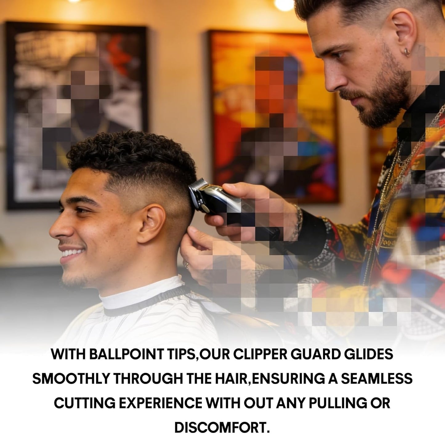 Clipper Guards Set - Compatible with Wahl 1/2 Hair Clippers | 2 Pack Metal Guide Combs, 1/16" (1.5mm) - Ideal for Barbers & Stylists, Red