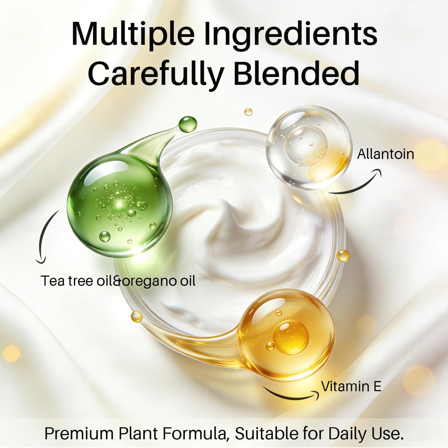Nail Cream,Natural with Tea Tree Oil, Oregano Oil,Vitamin E & Allantoin,60ml/2.03fl.oz