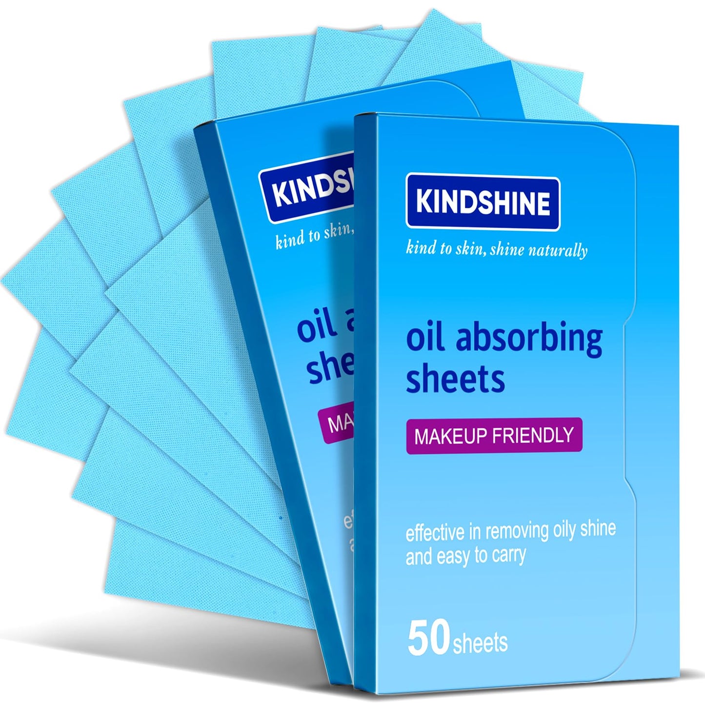 KINESHINE 100P High-Performance Oil Absorbing Sheets for Face - Makeup Friendly Blotting Papers for Oily Skin - Oil Blotting Sheets for Face, Portable Oil Wipes