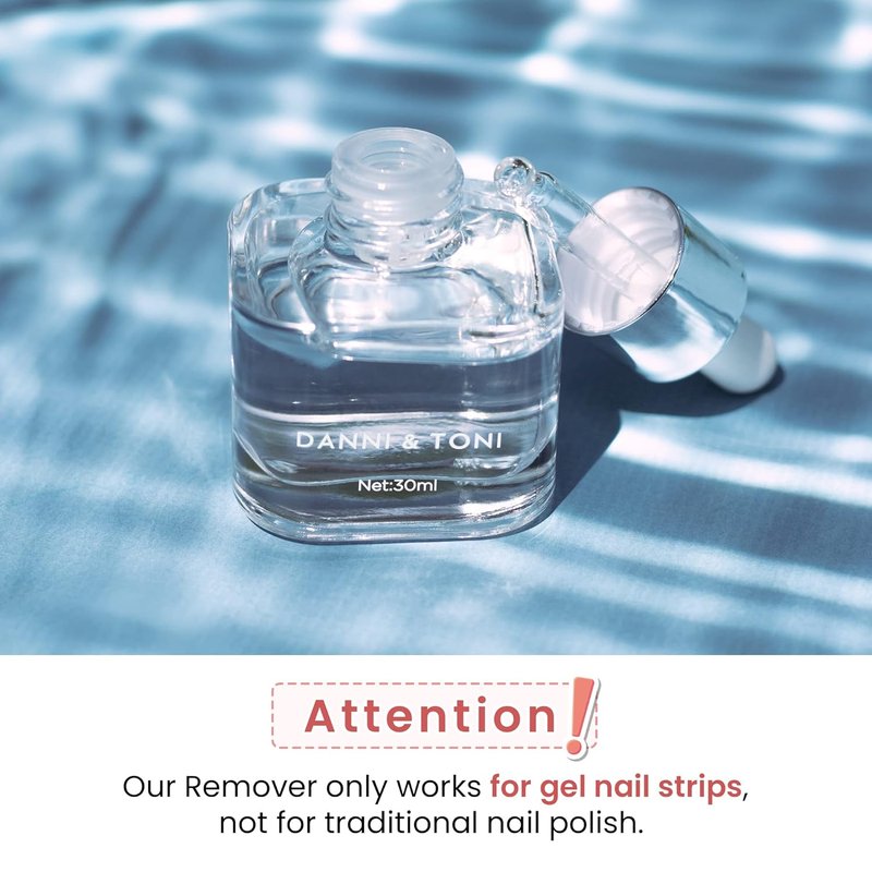DANNI & TONI Easy Peel Semi-Cured Gel Nail Strips - Vegan, Cruelty-Free, Hypoallergenic | Gentle Removal