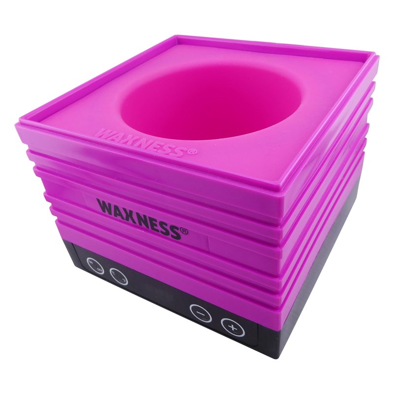 Waxness W-CUBE Digital Professional Wax Heater – Pink, 1 lb Capacity, Digital Temperature Control with Memory, 100W, for Professional Use