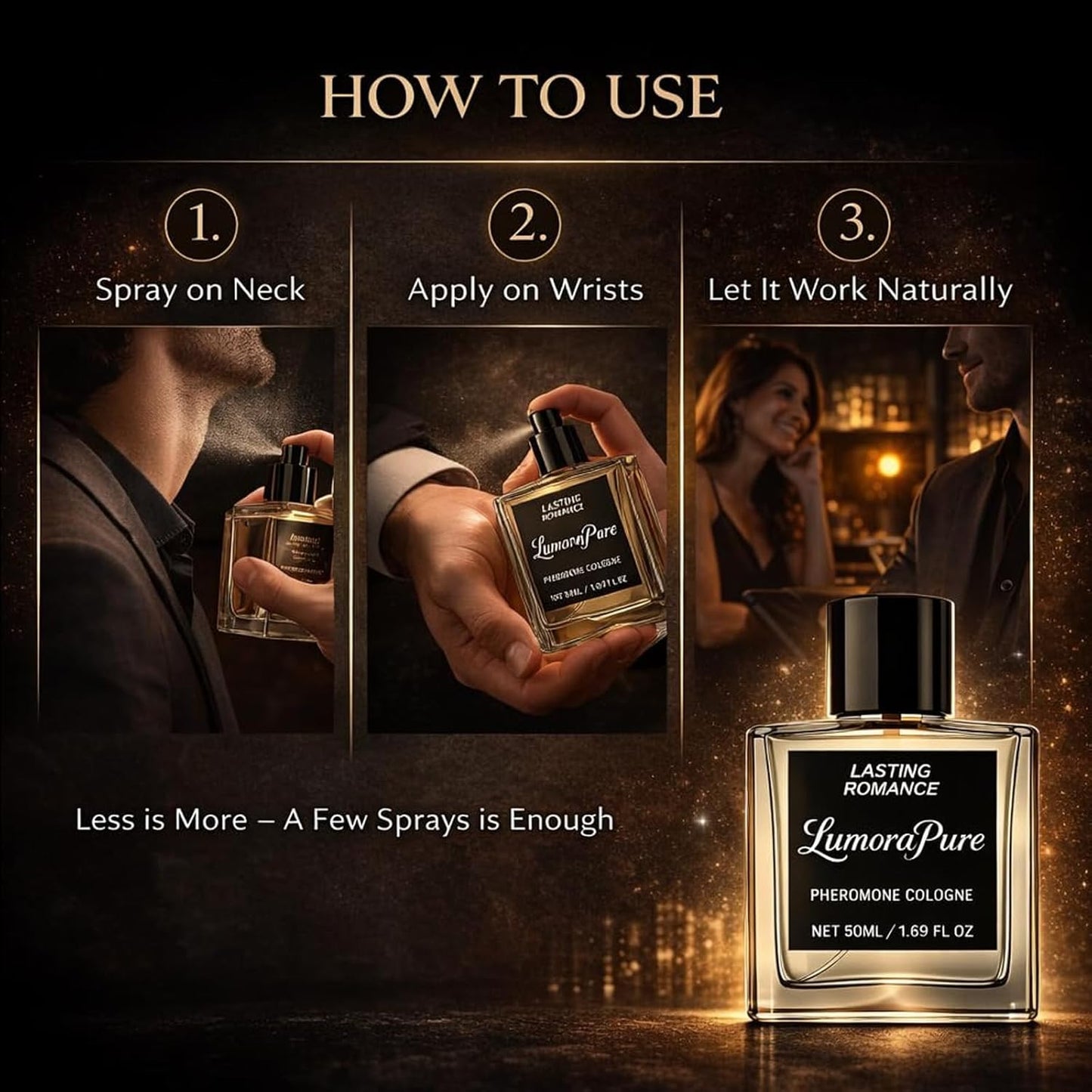 Pheromone Cologne for Men - Fresh Long-Lasting Fragrance | 50 ml/1.69 fl oz