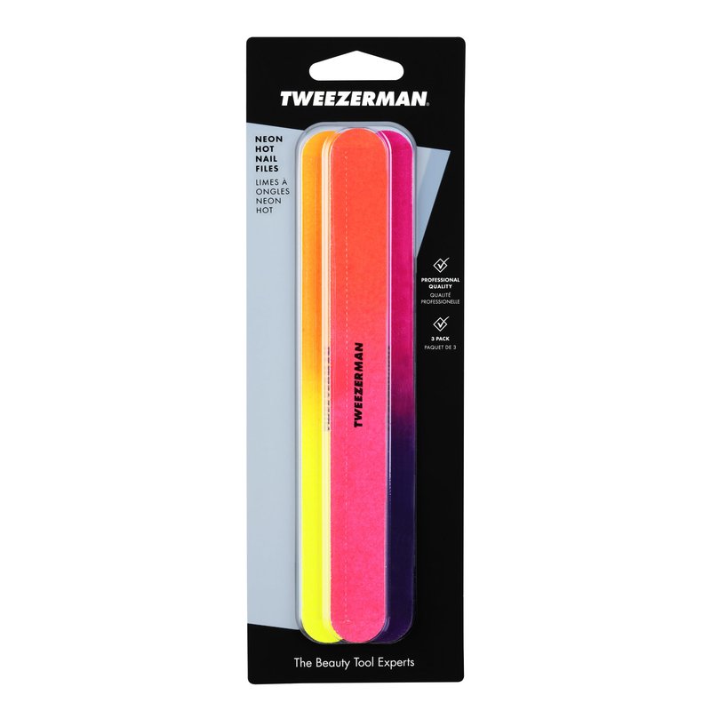Tweezerman Assorted Neon Hot Nail Files (Pack of 3)