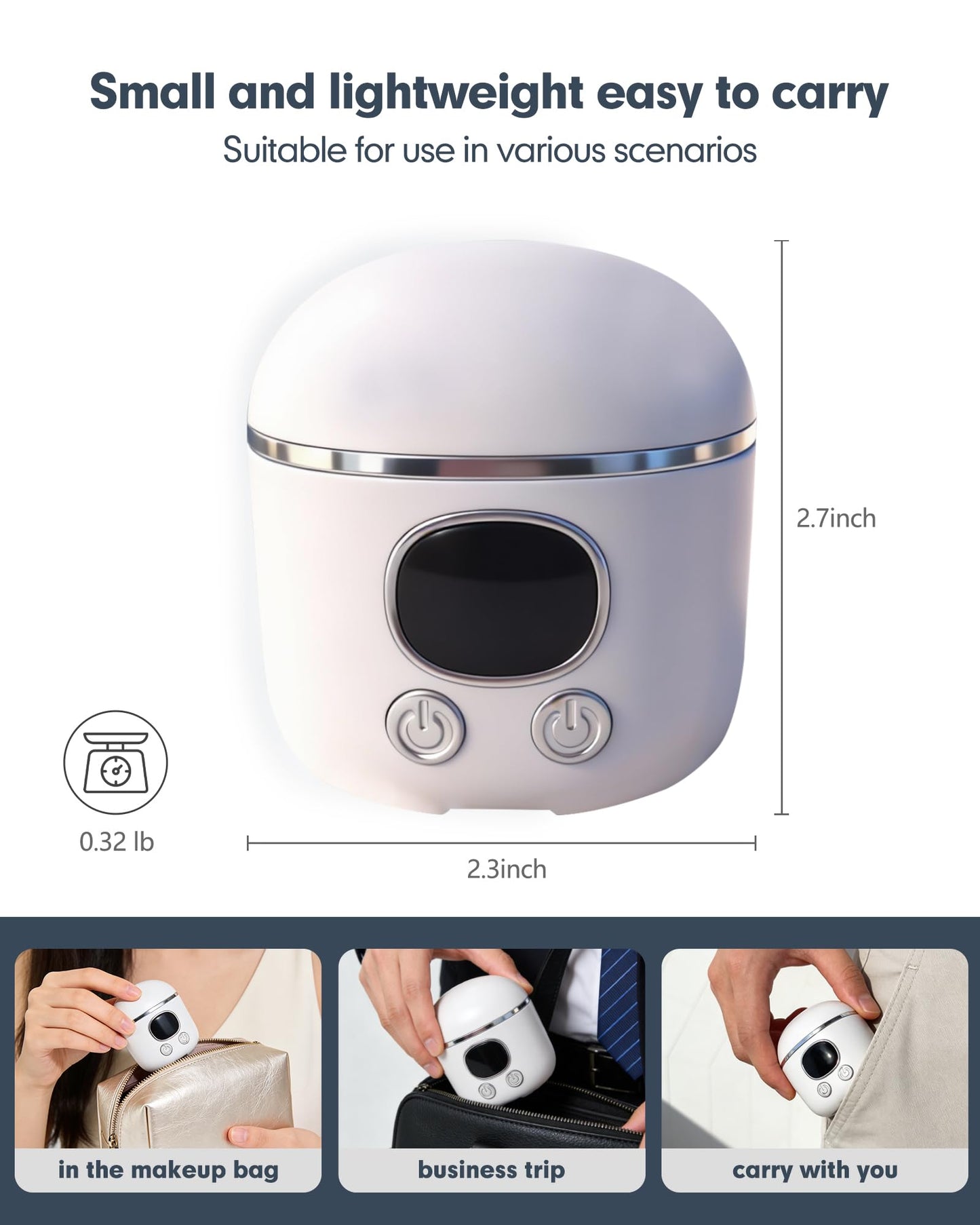 2026 Upgraded Electric Nail Clippers for Seniors with Magnifying Glass LED Light, 3 Speed, 2 Nail Clipper Adjustable Automatic Fingernail Trimmer Suitable for Infants, Children, Adult，Elderly (White)
