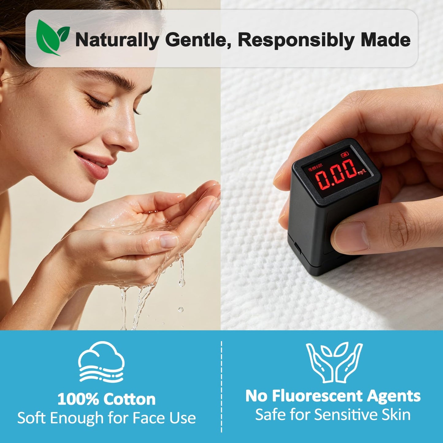 Hot Towel Warmer for Face, 5s Fast Heating Towel Dispenser with 55°C/131°F Display, Auto Moistening, One-Touch Release & Voice Alerts, 20 Compressed Towels for Skincare, Shaving Prep, White