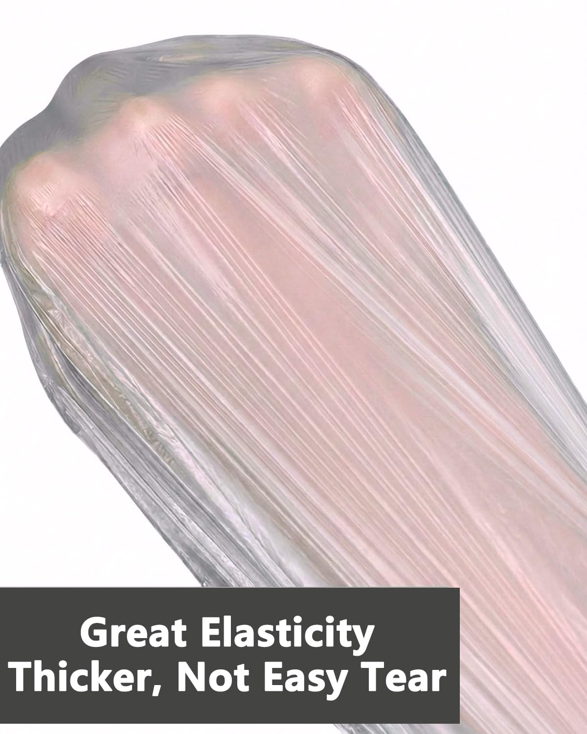 Aquior Shower Cap Disposable,100 PCS Bath Caps Large Thick Clear Waterproof Plastic Elastic Hair Bath Caps for Women Deep Conditioning Hair Care Hotel Travel Essentials Accessories