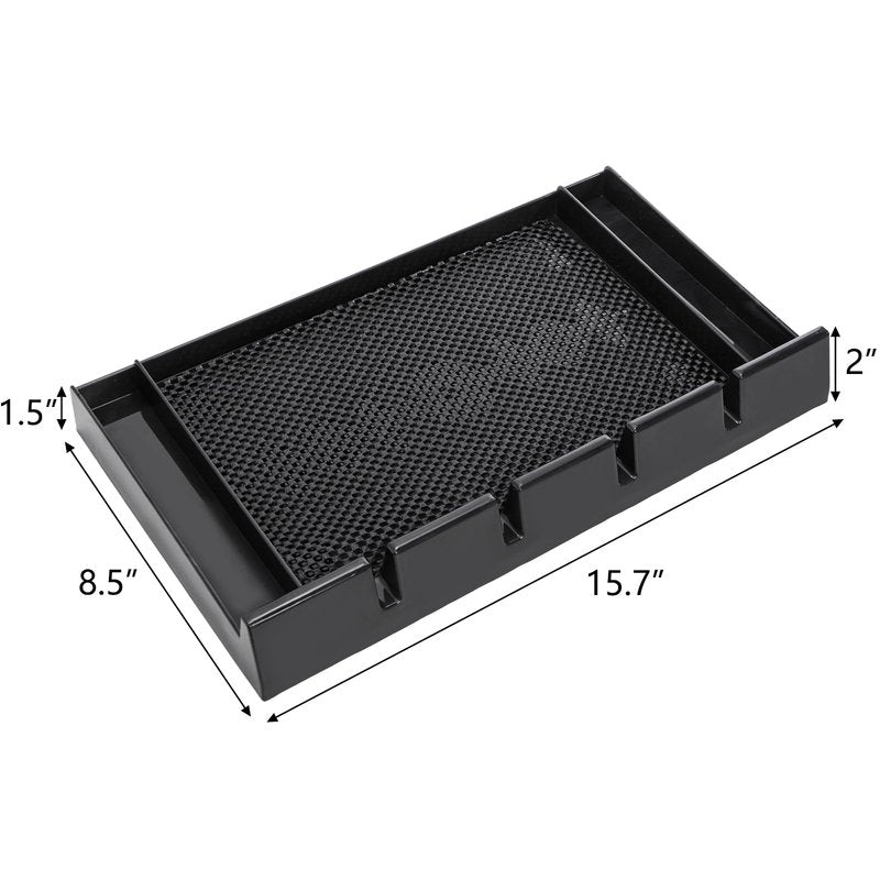 Hedume Barber Clipper Tray Organizer with Anti-Slip Mat, Corded Clippers Holder for Hairdresser, Multifunctional Razors Case for Clippers, Trimmers & Other Tools Storage - 15.7" L x 8.5" W