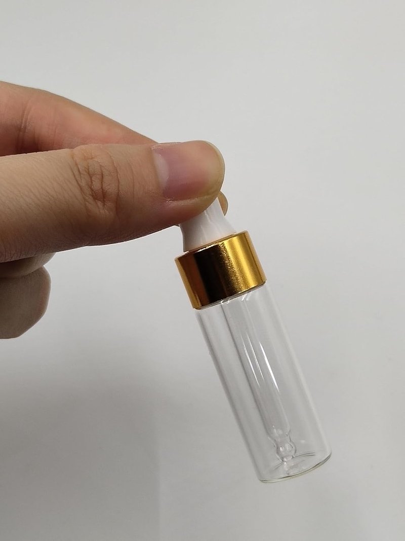 Mini Dropper Bottles - 15-Pack Clear Glass for Essential Oils & Aromatherapy | Gold Cap