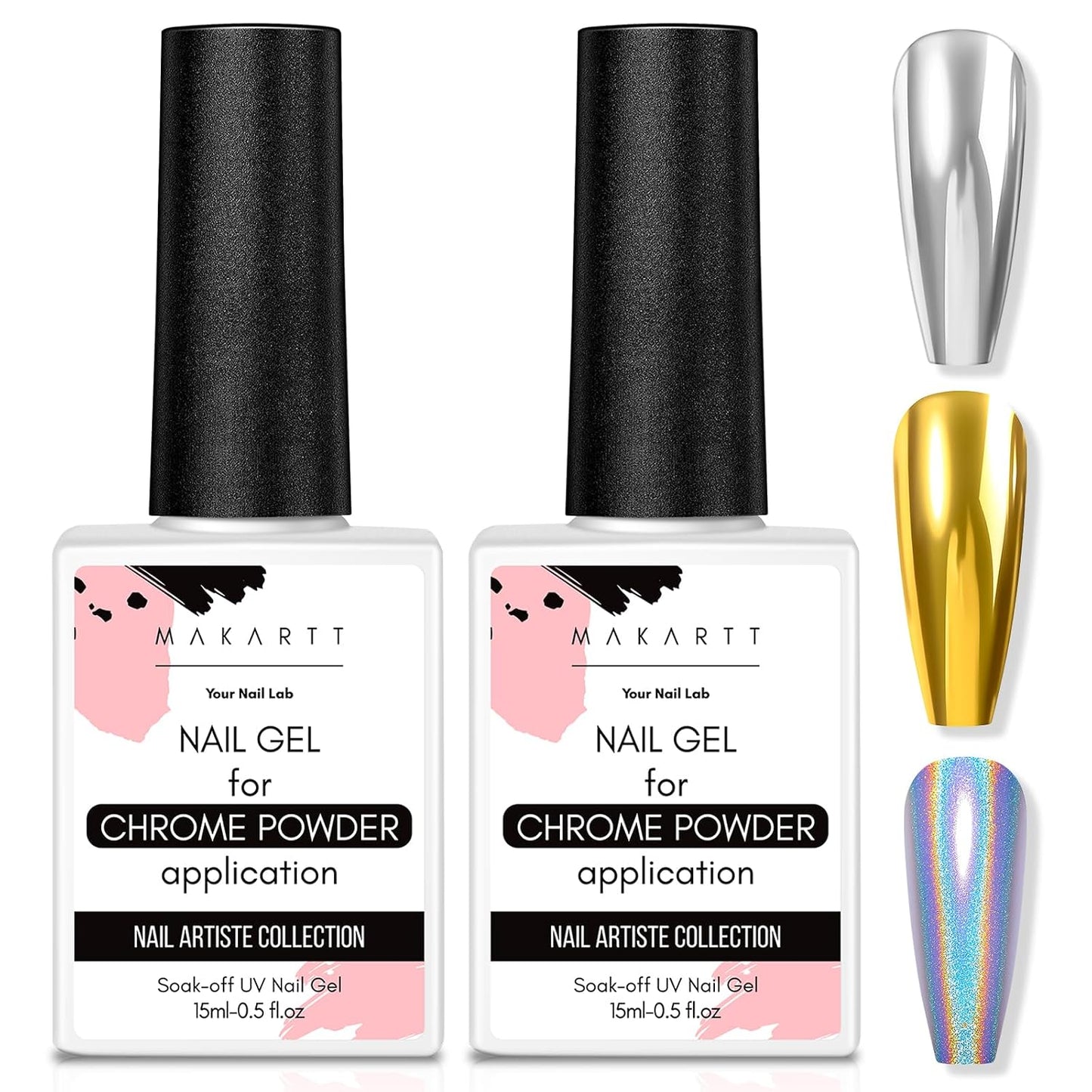 Cat Eye Glitter Gel Top Coat - 2 in 1 No Wipe Clear Finish | 15ml Soak Off UV LED Nail Polish for DIY Home Manicure