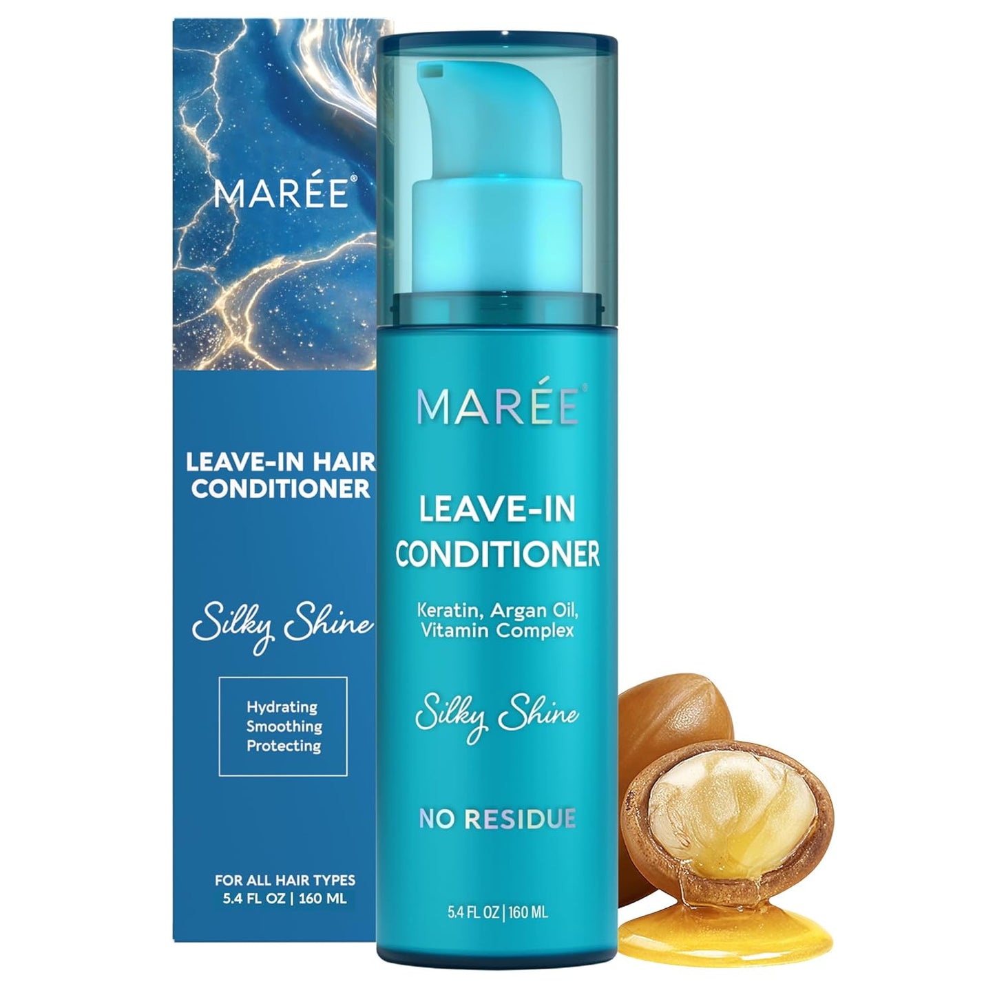 Leave In Conditioner for Curly Hair - Keratin Treatment for Dry, Damaged Hair - Deep Conditioning Mask - 5.4 FL OZ | 160 ML