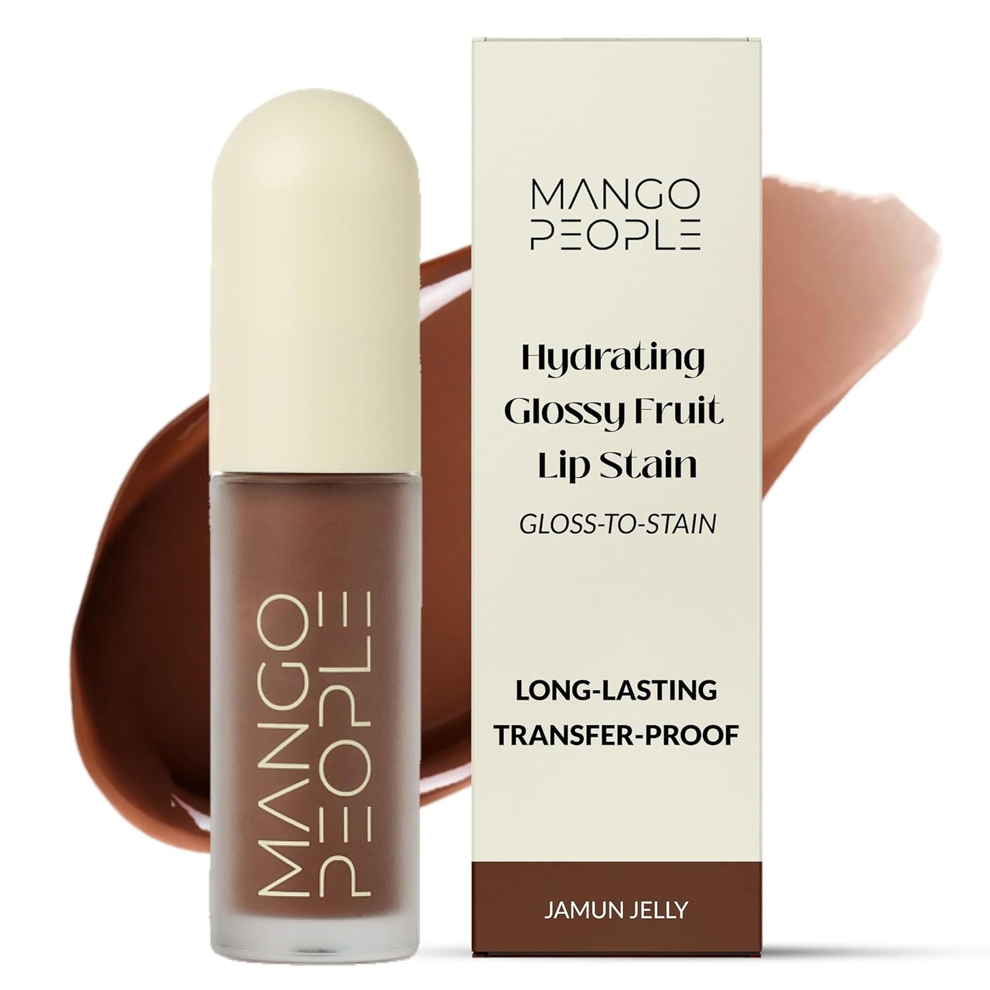 Hydrating Glossy Fruit Lip Stain - 2-in-1 Gloss & Long-Lasting Tint | Rose Milk, Lightweight Lip Makeup