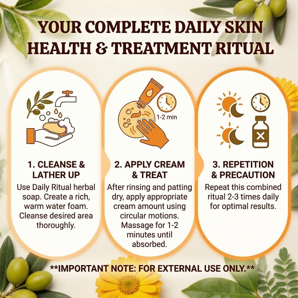 Balanitis Treatment for Men | Tea Tree Oil Soap & Organic Cream - Natural Care for Itching, Redness & Dryness