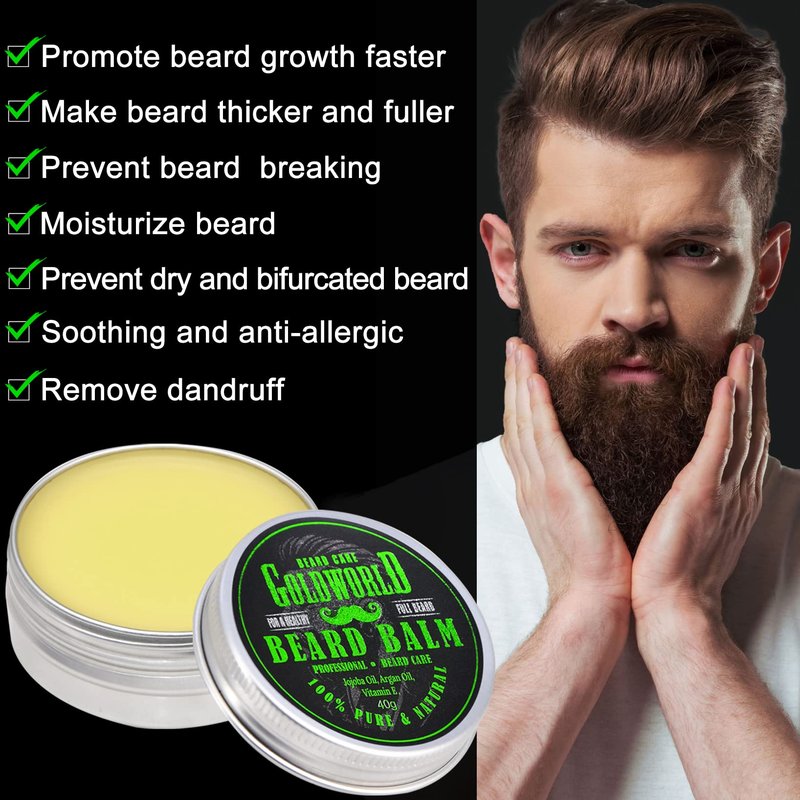 GoldWorld 2 Pack Beard Balm for Beard Grooming,Beard Care
