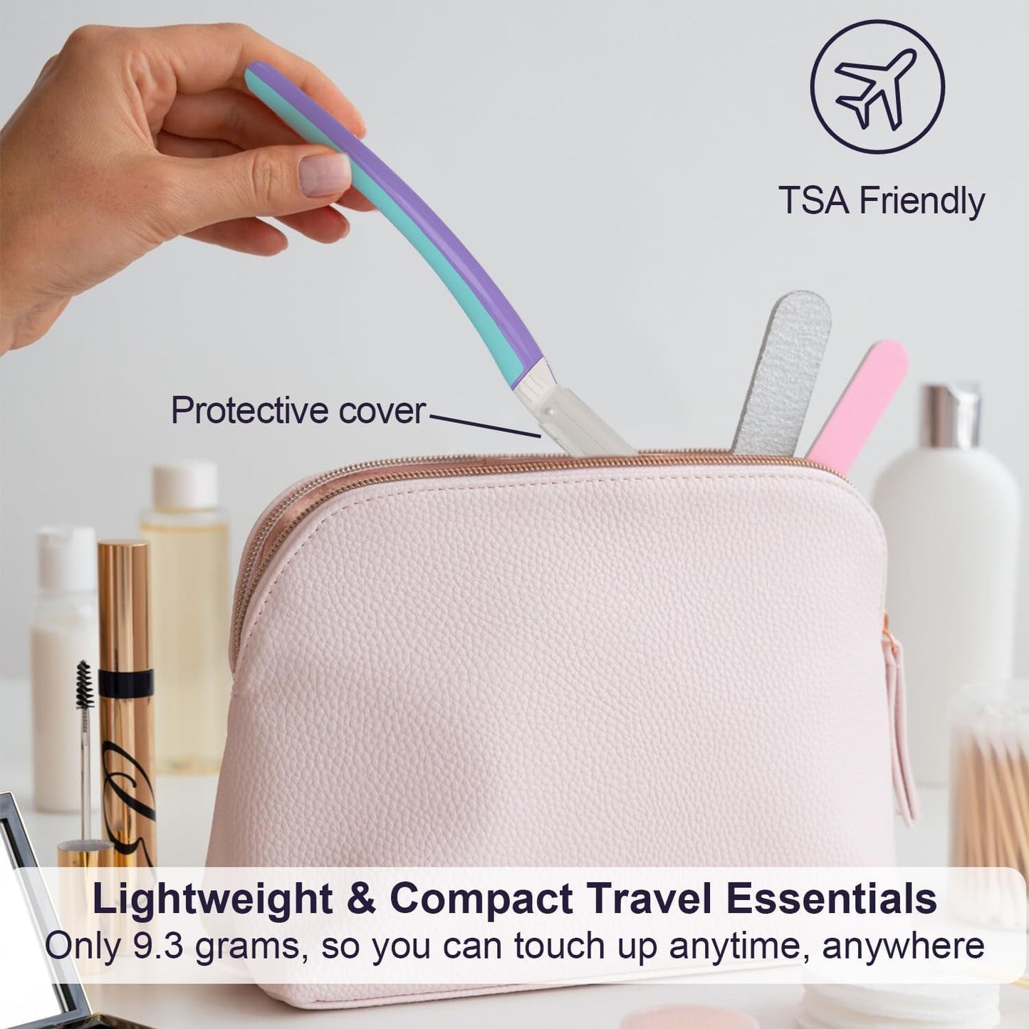 THURLADY Dermaplane Razor, Face Razors for Women, 1 Reusable Handle with 19 Microblades for Face, Gentle Exfoliation & Facial Peach Fuzz Removal for Smoother Skin, Wisteria