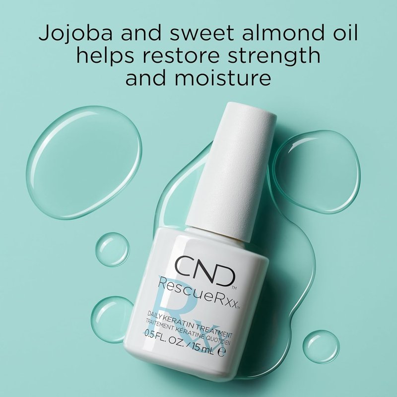 CND RescueRxx Nail Care - Daily Keratin Treatment for Stronger Nails | 0.5 Fl Oz