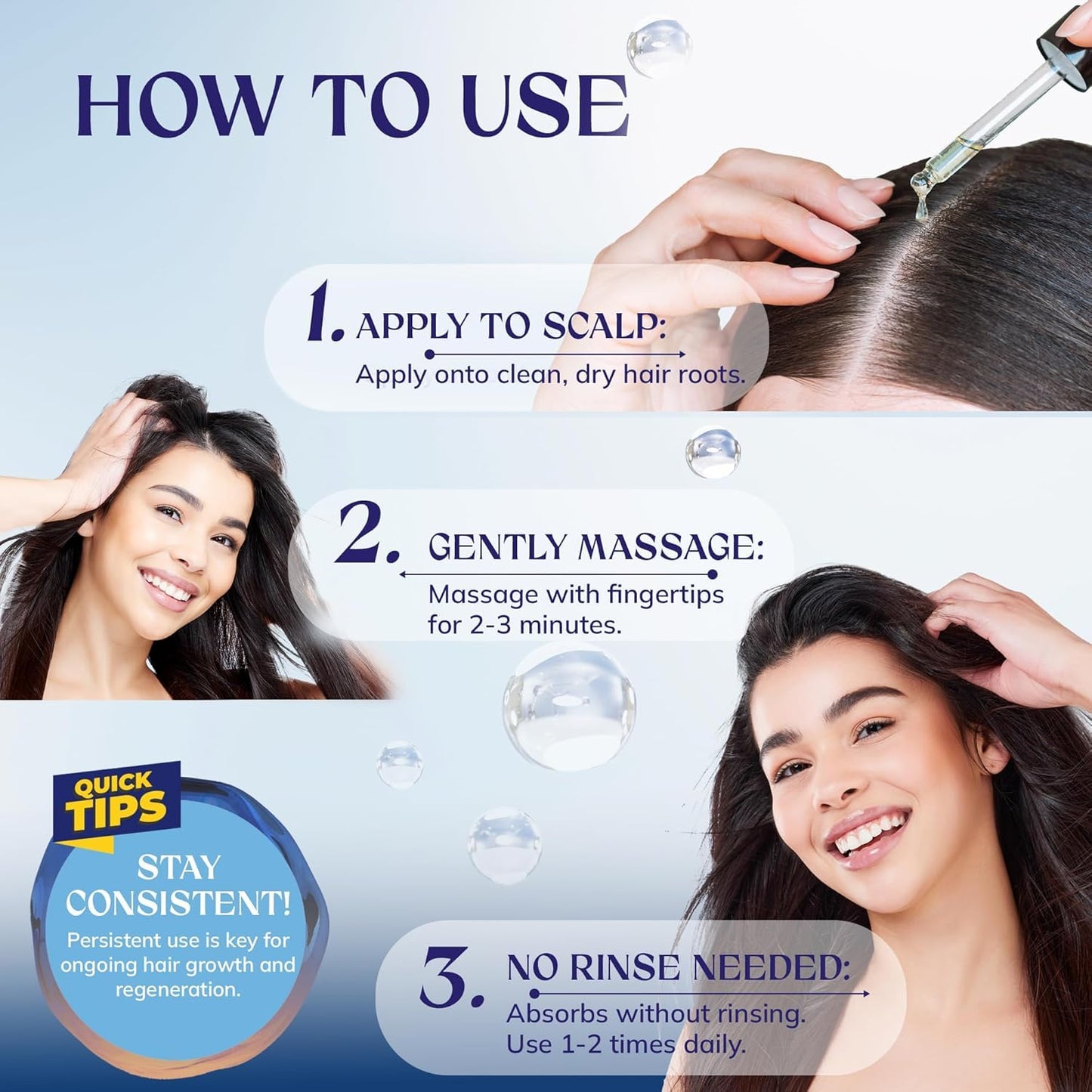 Minoxidil Hair Growth Kit for Women - Extra Strength 5% with Rosemary & Biotin | 2 Fl Oz for Thinning Hair Regrowth