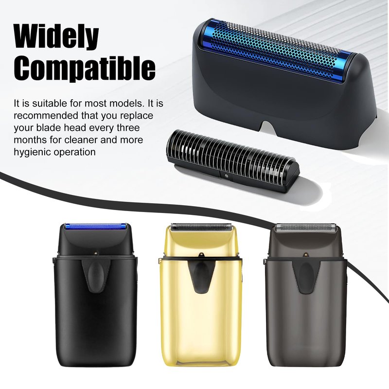 2-Pack Shaver Replacement Foil and Cutter Compatible with BaBylissPRO UV-Disinfecting Single Replacment Foil (Black)
