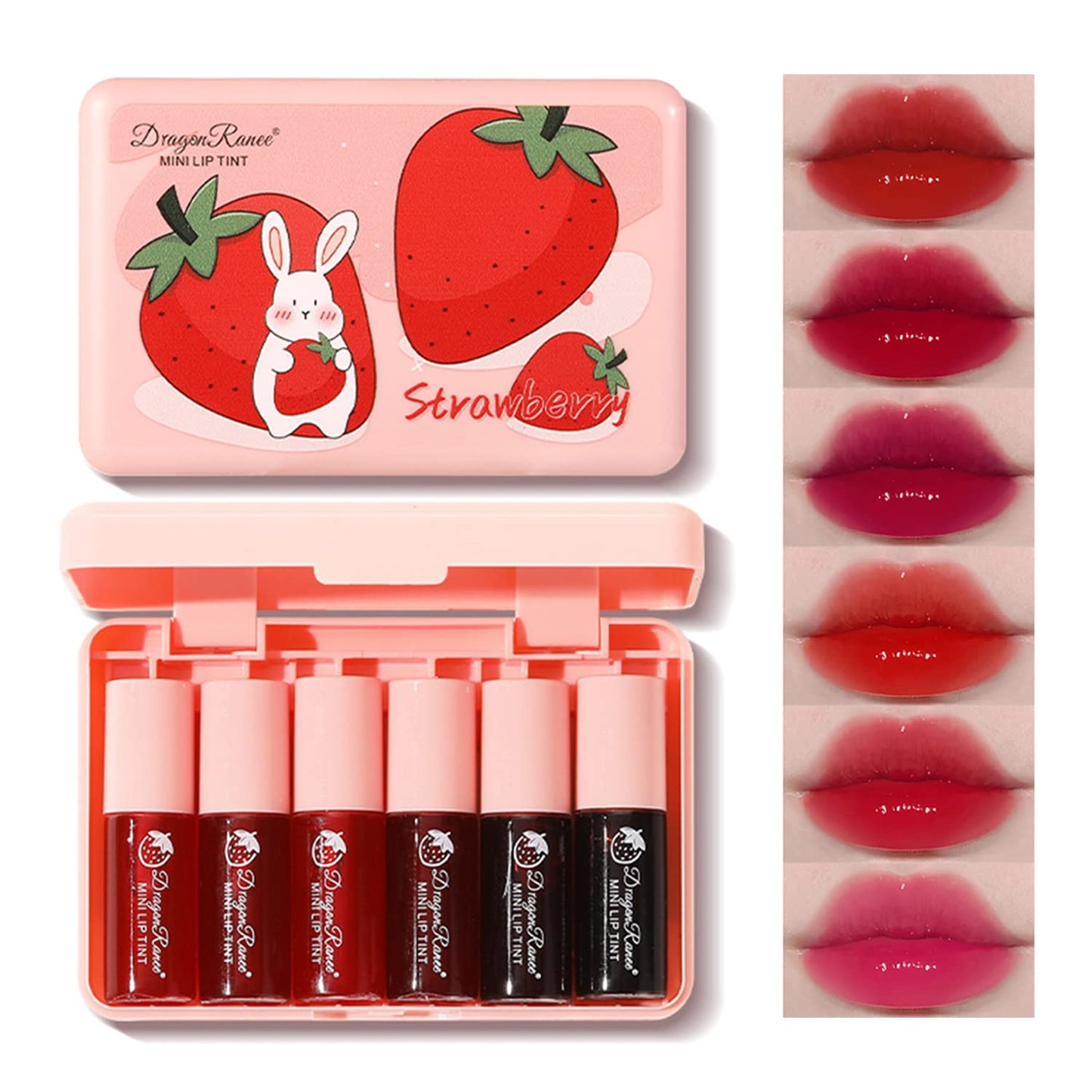 Lip Stain, 6 Colors Lip Tint Stain Mini Liquid Lipstick, Lip Stain Long Lasting Waterproof, Lip Gloss for Women, Makeup, Make Up, Makeup Set, Teen Girl Stuff, Cute Stuff, Maquillaje, High Pigment