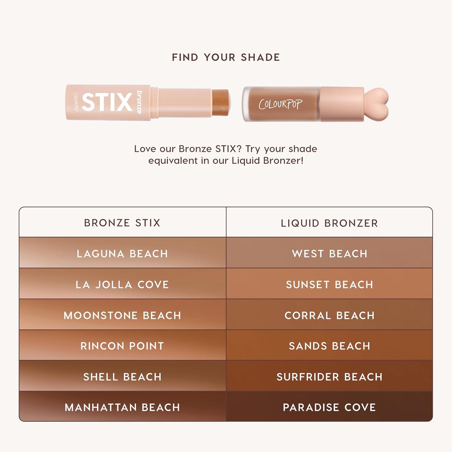 ColourPop Liquid Bronzer - Buildable Lightweight Face Contour | Hydrating Formula with Squalane & Vitamin E - Light Warm Golden Tan, Sunset Beach (0.27 oz)