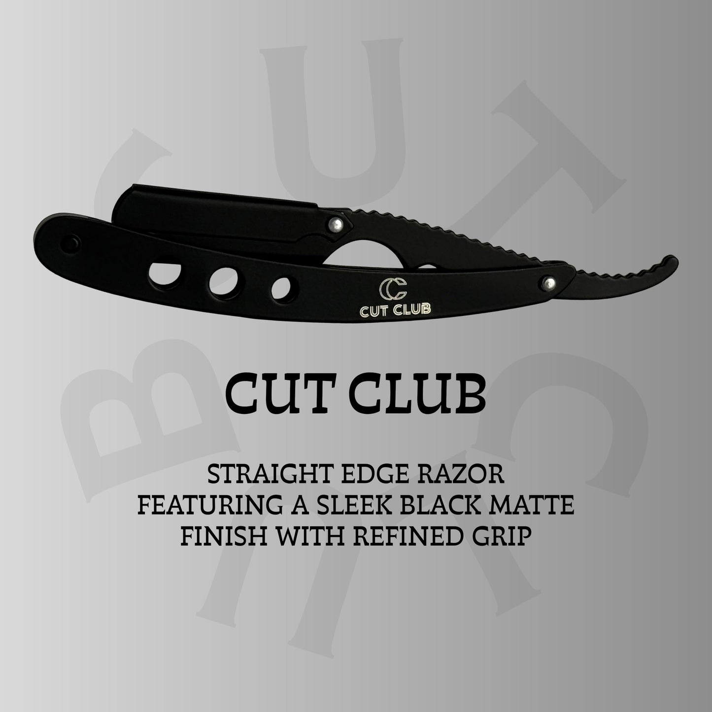 Cut Club® Professional Straight Razor for Men – Stainless Steel Barber Straight Edge Razor Kit with 10 Double Edge Blades, Navajas Para Barbero for Men’s Shaving, Giftable Box & Leather Pouch (Black)