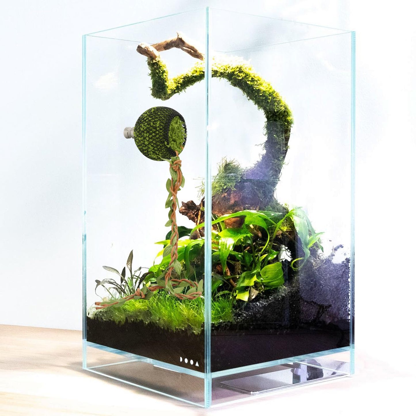 Reptile Hide with 2pcs Strong Magnet, Leather Jumping Spider Hideout with Magnet - Mesh Natural Habitat Decor for Spider Enclosures, Reptiles & Amphibians - Secure Hiding Cave Accessories