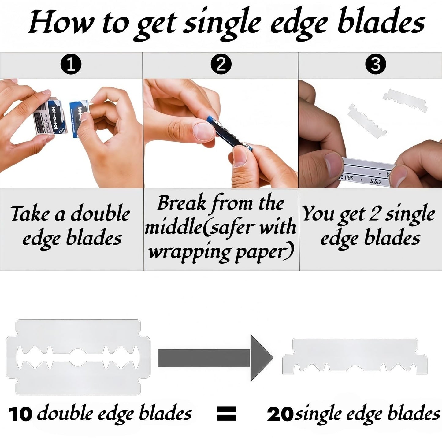 Megan beard shaping tool,5 piece set beard shaper for man - include professional straight edge razor,template guide,10 count of double edge blades,barber pencil and stainless steel scissors.
