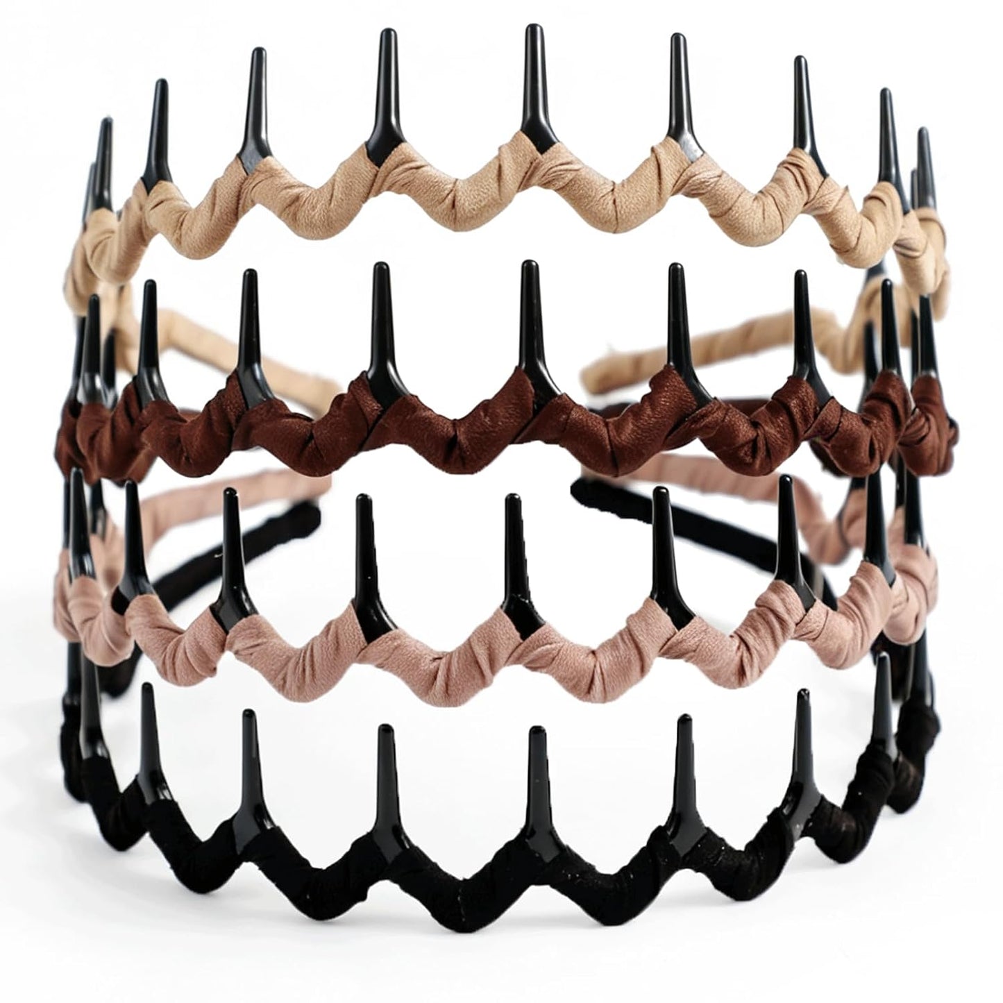 Multicolor Protection Resin Hair Comb & Headband Set - 4 Stylish Colors for Women