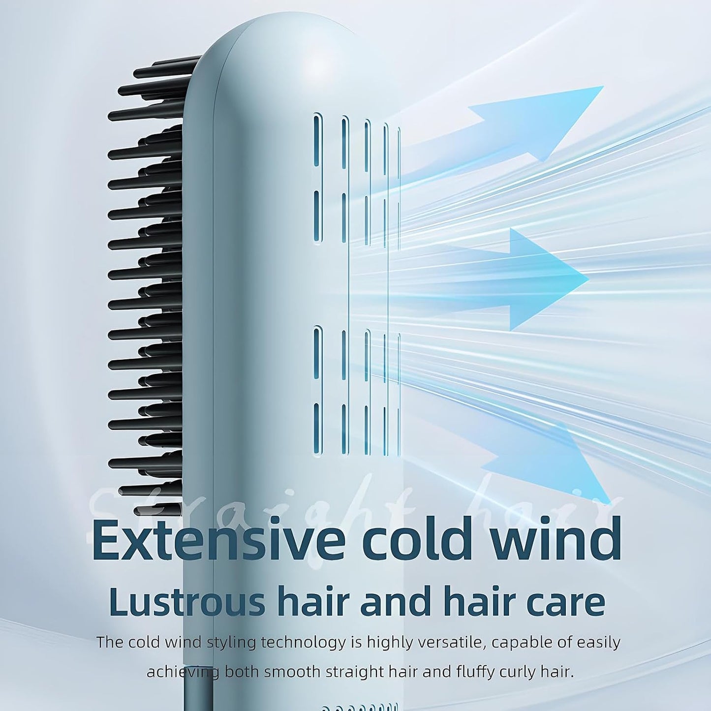 Go Brush Pro - Ionic Ceramic Straightening Brush for Short Hair | 3 Heat Settings, Fast 30s Heat, USB-C Rechargeable (Brown)