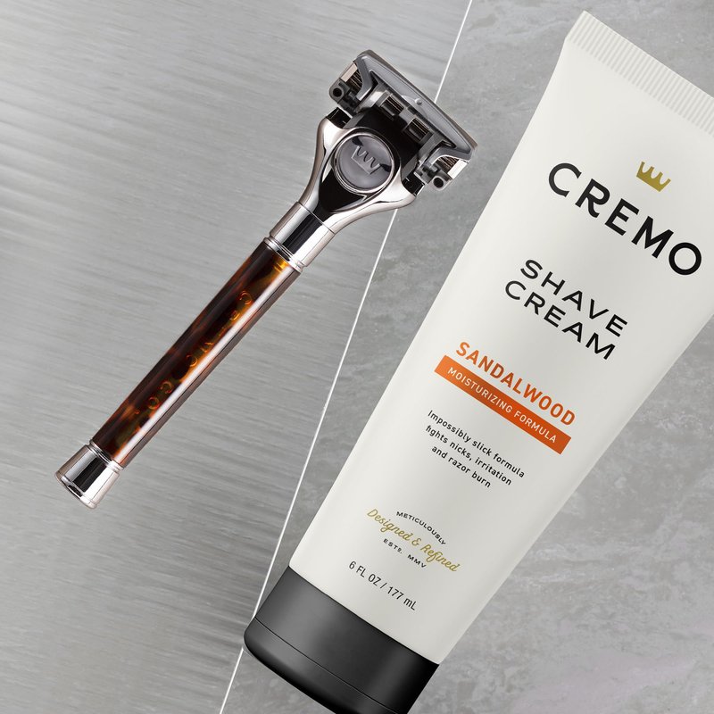 Cremo Barber Grade Sandalwood Shave Cream, Astonishingly Superior Ultra-Slick Shaving Cream Fights Nicks, Cuts And Razor Burn, 6 Fl Oz,2 Count (Pack of 2)