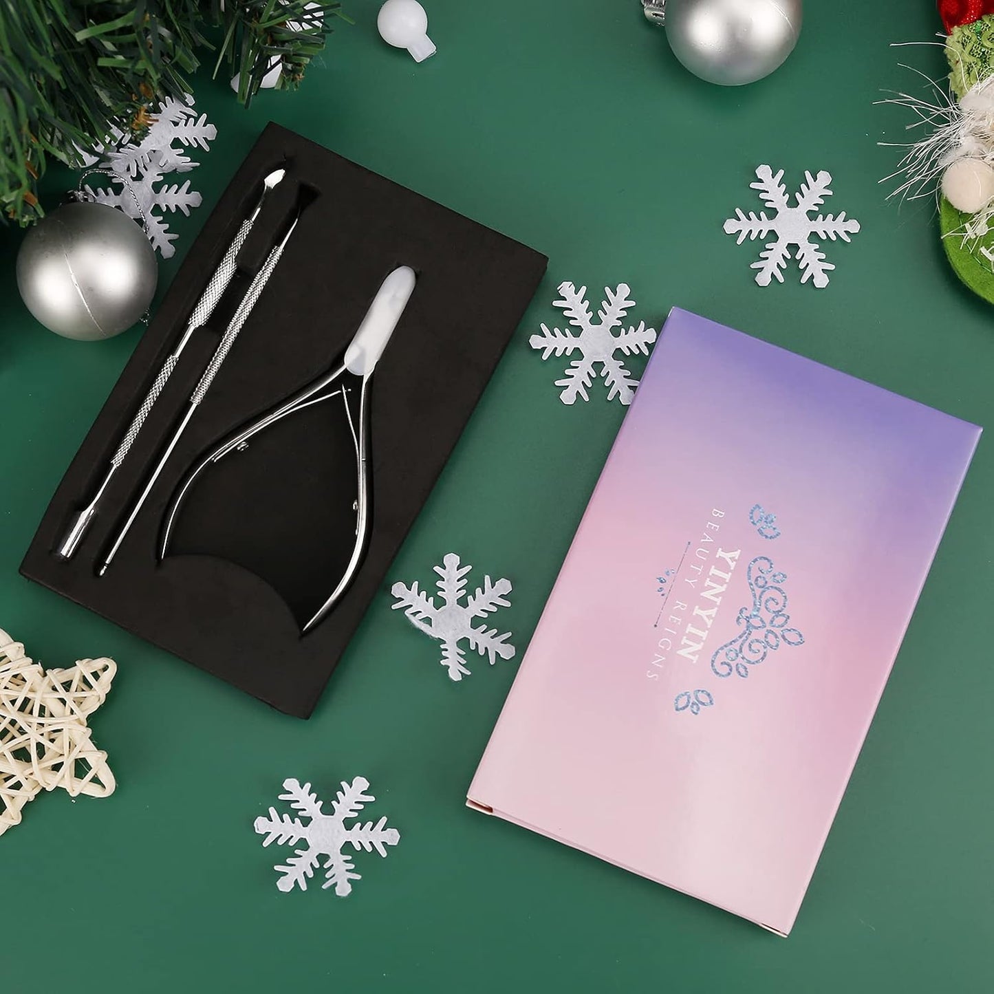 Cuticle Trimmer Set - Professional Stainless Steel Nippers & Pushers | Manicure & Pedicure Tools for Nails