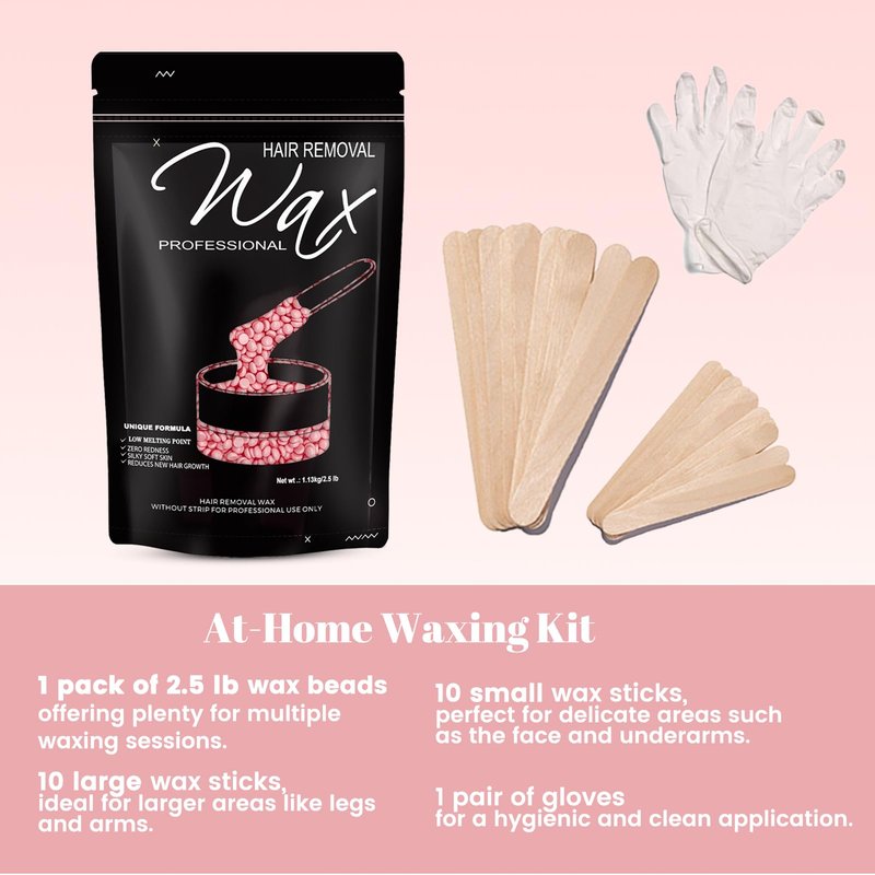FEAMIRIA 2.5lb Wax Beads, Hard Wax Beads with Coarse Hair Formula -Wax Beads for Hair Removal Sensitive Skin Women, Idea for Full Body, Legs, Face,Bikini and Brazilian (Rose)