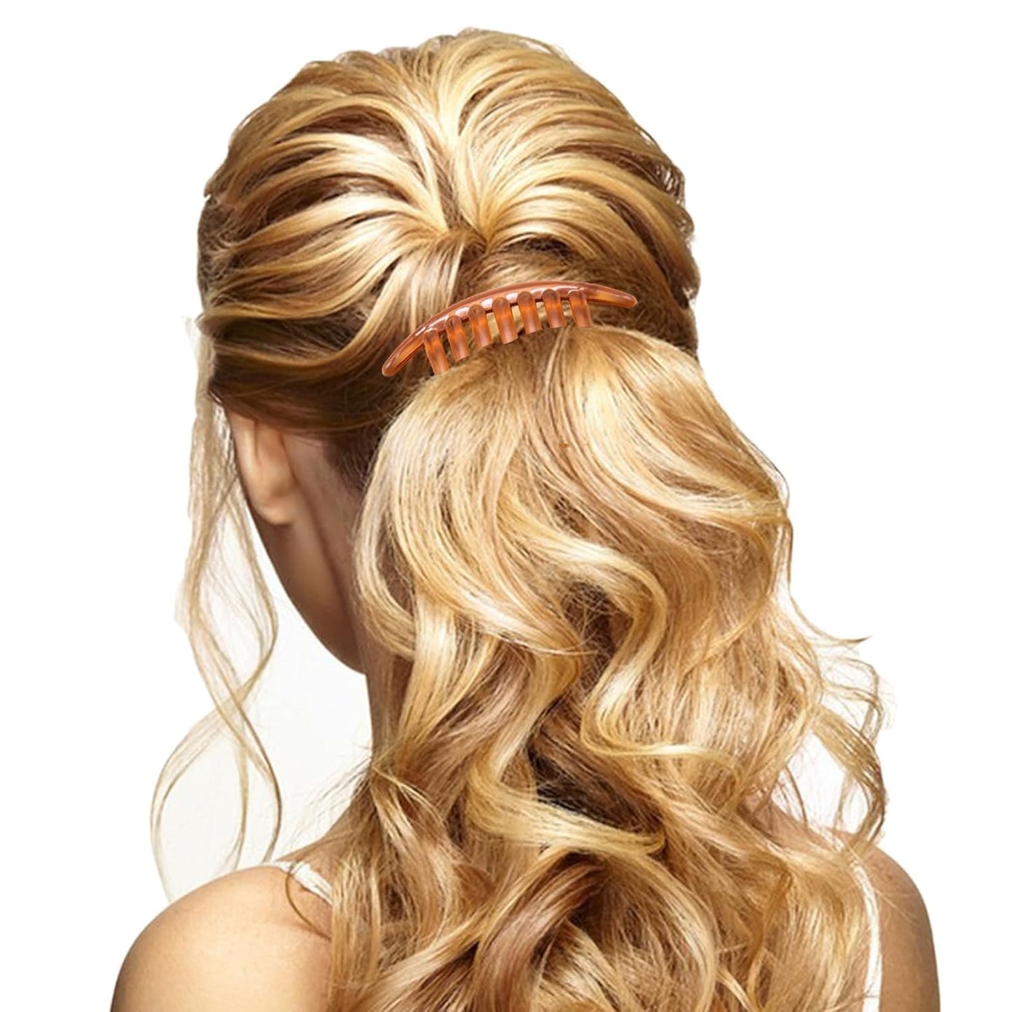 20 PCS Banana Hair Clips - Classic Plastic Ponytail Accessories for Women & Girls
