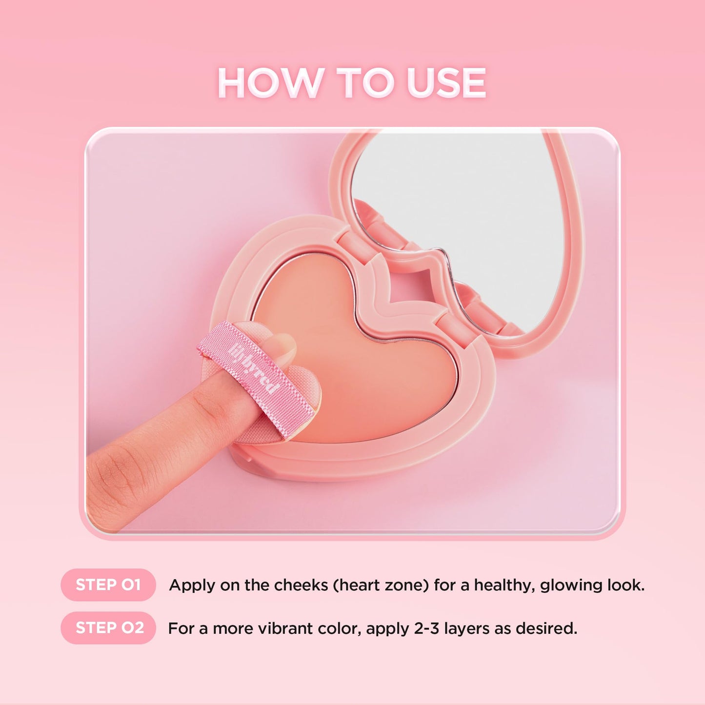 lilybyred Luv Beam Cheek Balm | Heart-Shaped Korean Cream Blush, Semi-Matte Finish, Long-Lasting, Blendable & Buildable, Soft Creamy Texture, Lightweight, Natural Flush, 0.12 oz. (14 Rosy Beam)