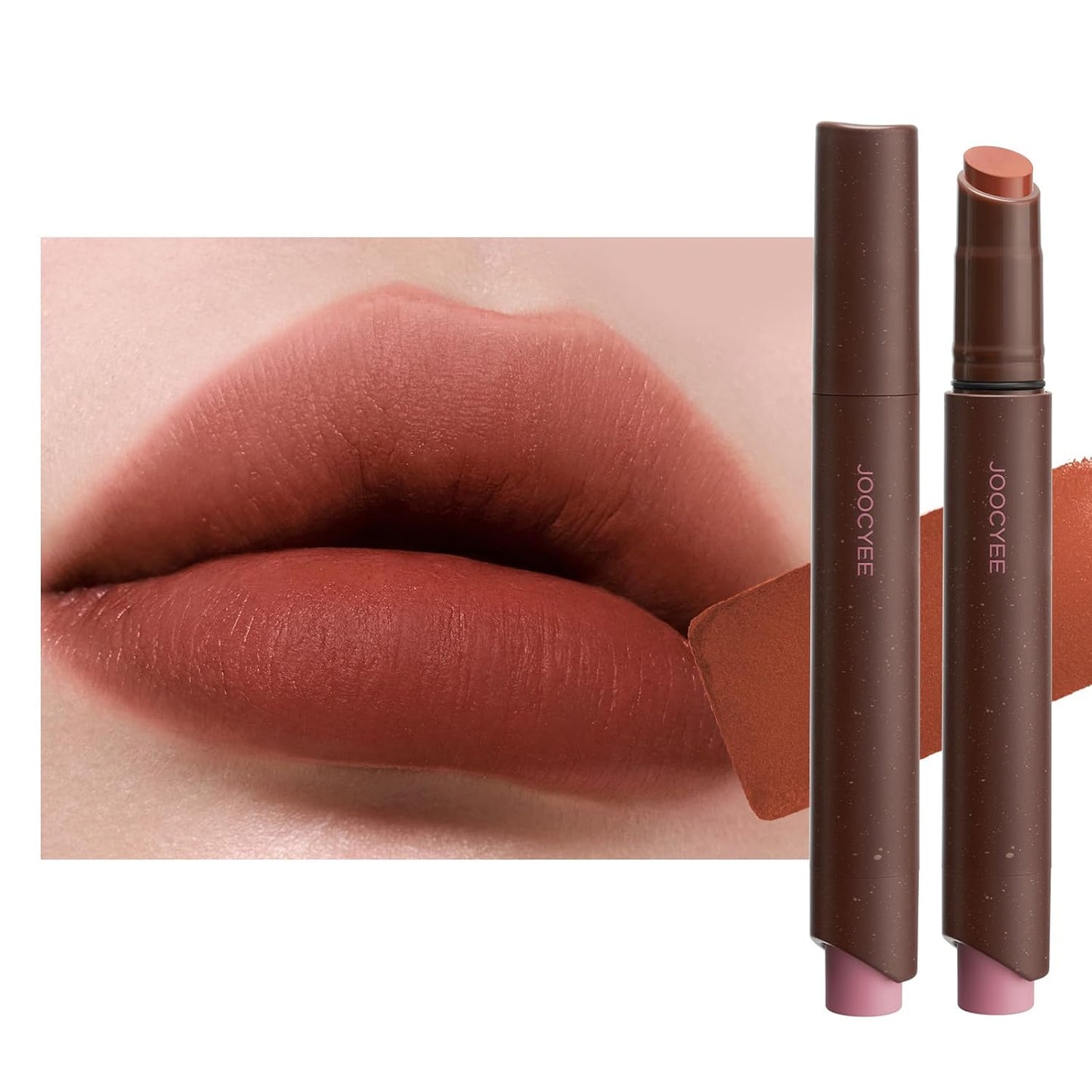Velvet Rouge Matte Lipstick Pencil - Lightweight, Waterproof, High Pigment Lip Color | Buildable Coverage in Nude