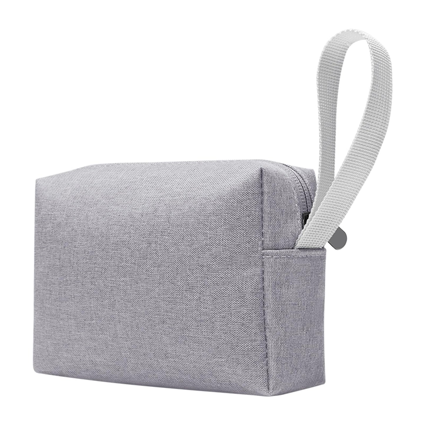 Tmiulu Waterproof Cosmetic Bag for Women | Soft Travel Makeup & Toiletry Organizer, Large Portable Storage for Makeup Products, Tissues, Electronics, USB Cables| Nylon, Durable & Stylish (Large-Grey)