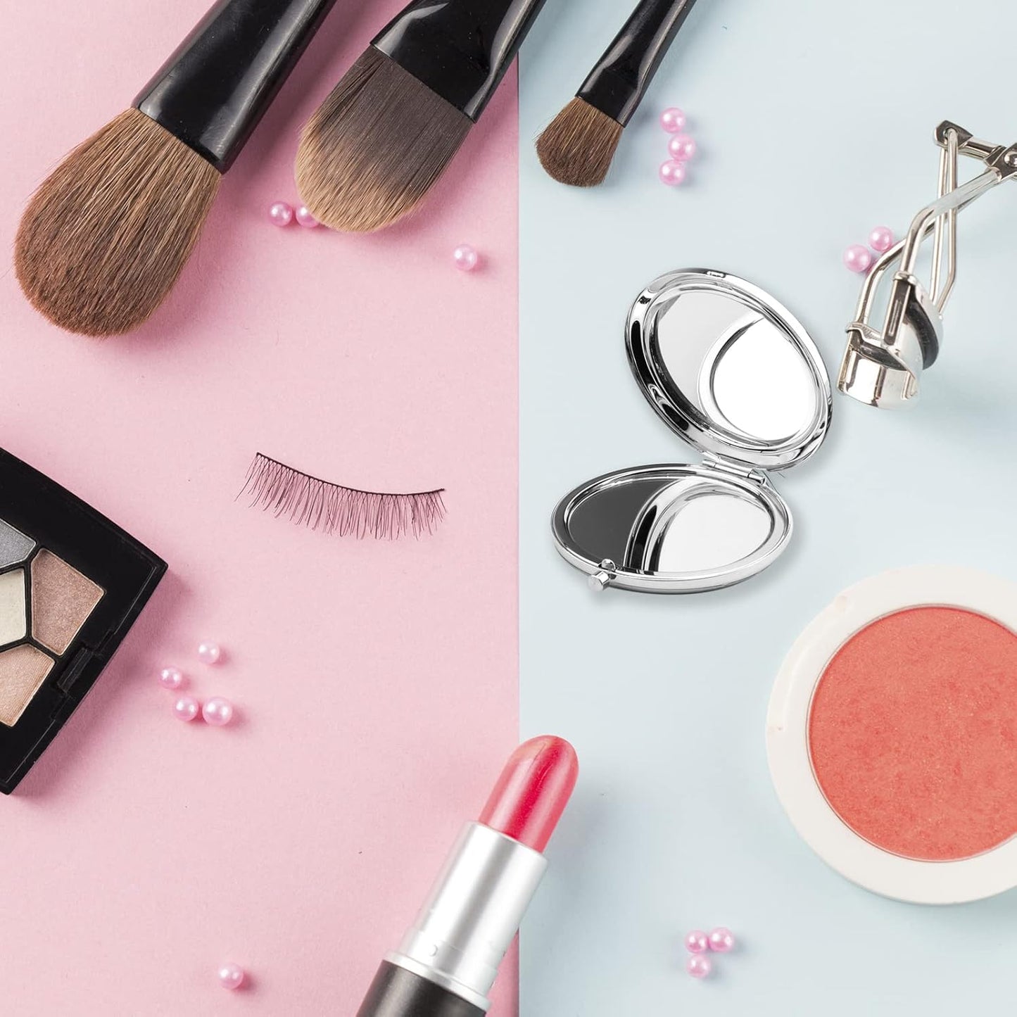 Compact Makeup Mirror for TV Show Lovers - Stylish Gift for Housewives | Portable & Chic Design