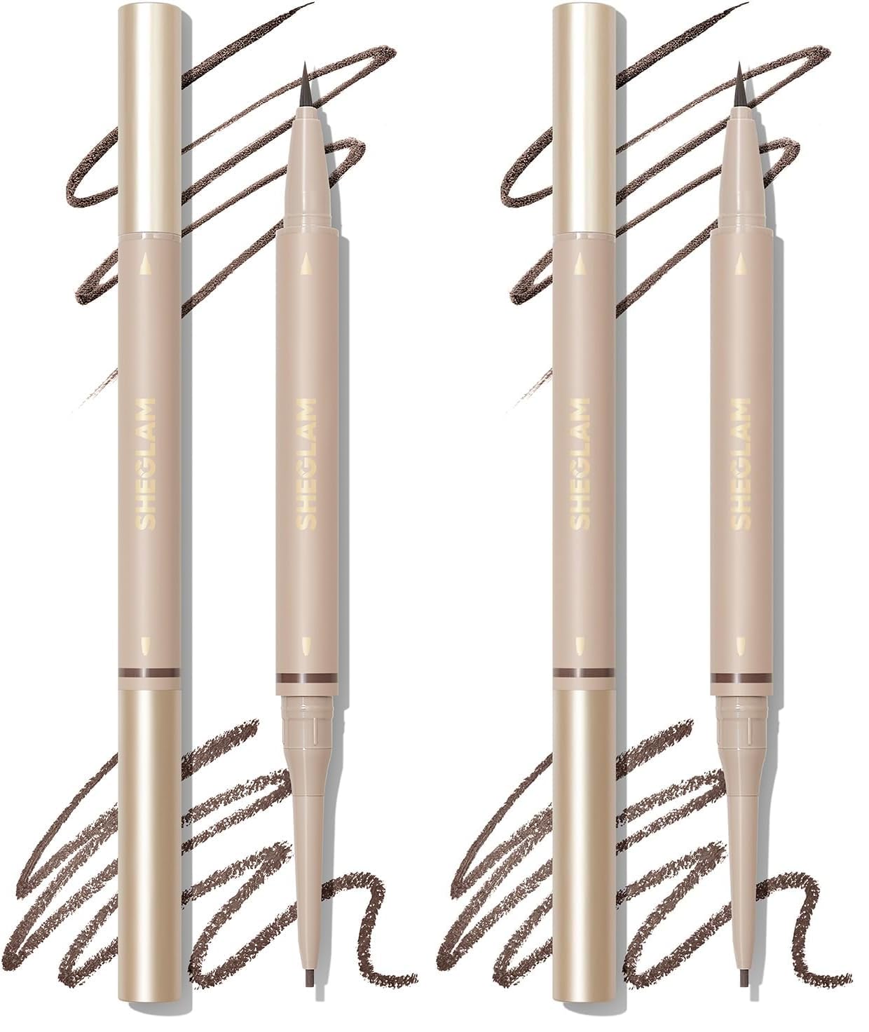 Dual-Sided Eyebrow Pencils | Cream Waterproof & Long-Lasting Makeup - 03 Taupe