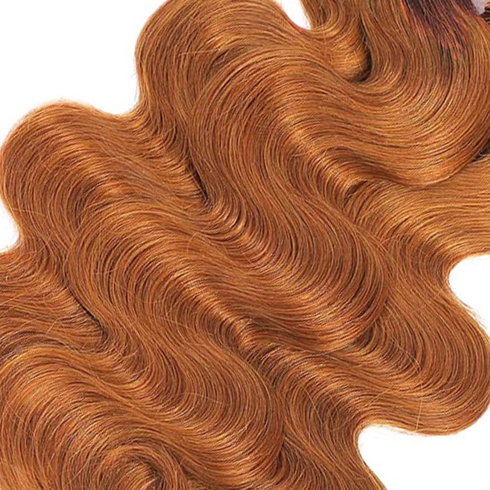 Brown Human Hair Bundles Light Brown Bundles Human Hair 12 14 16 inch Ombre Body Wave Bundle #4 Color Bundle T4/30 Color