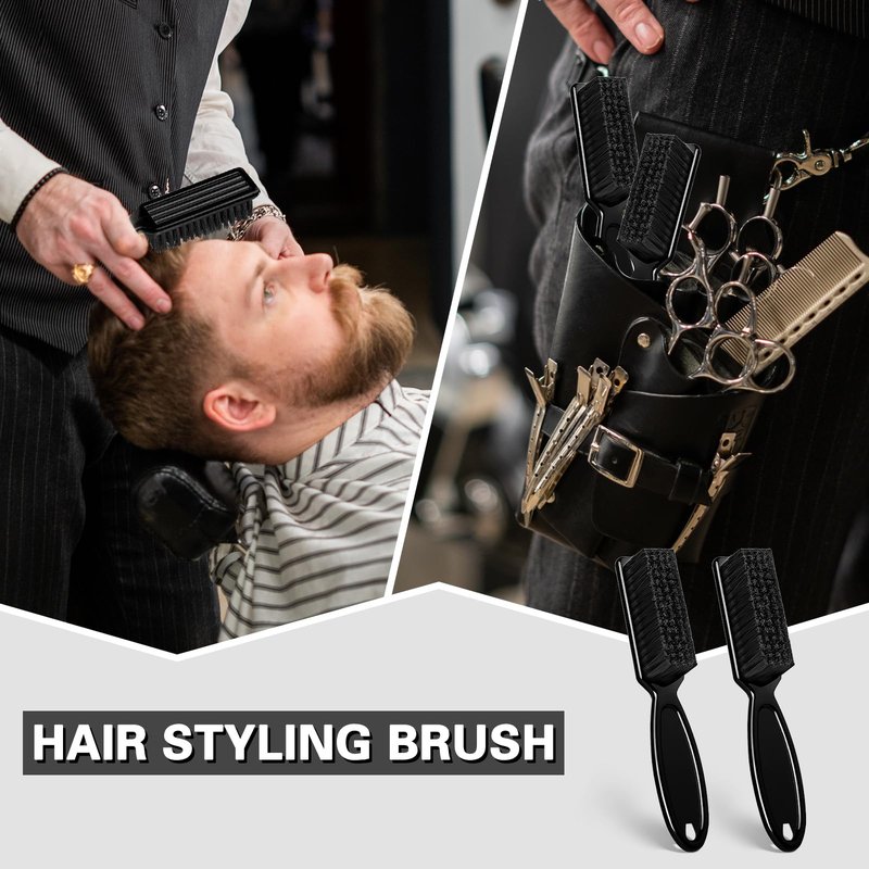 NICEMOVIC Barber Clipper Cleaning Brushes, 20 Pcs Plastic Handle Nylon Bristles, Multifunctional Cleaning Supplies for Hair Salon, Home and Travel Use (Black)