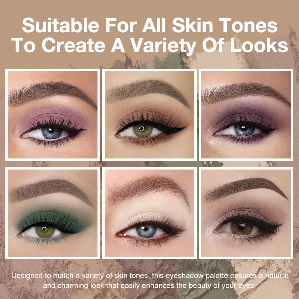 Mini Neutral Eye Shadow Palette - 6 Pigmented Colors for Older Women | Waterproof Matte Shades