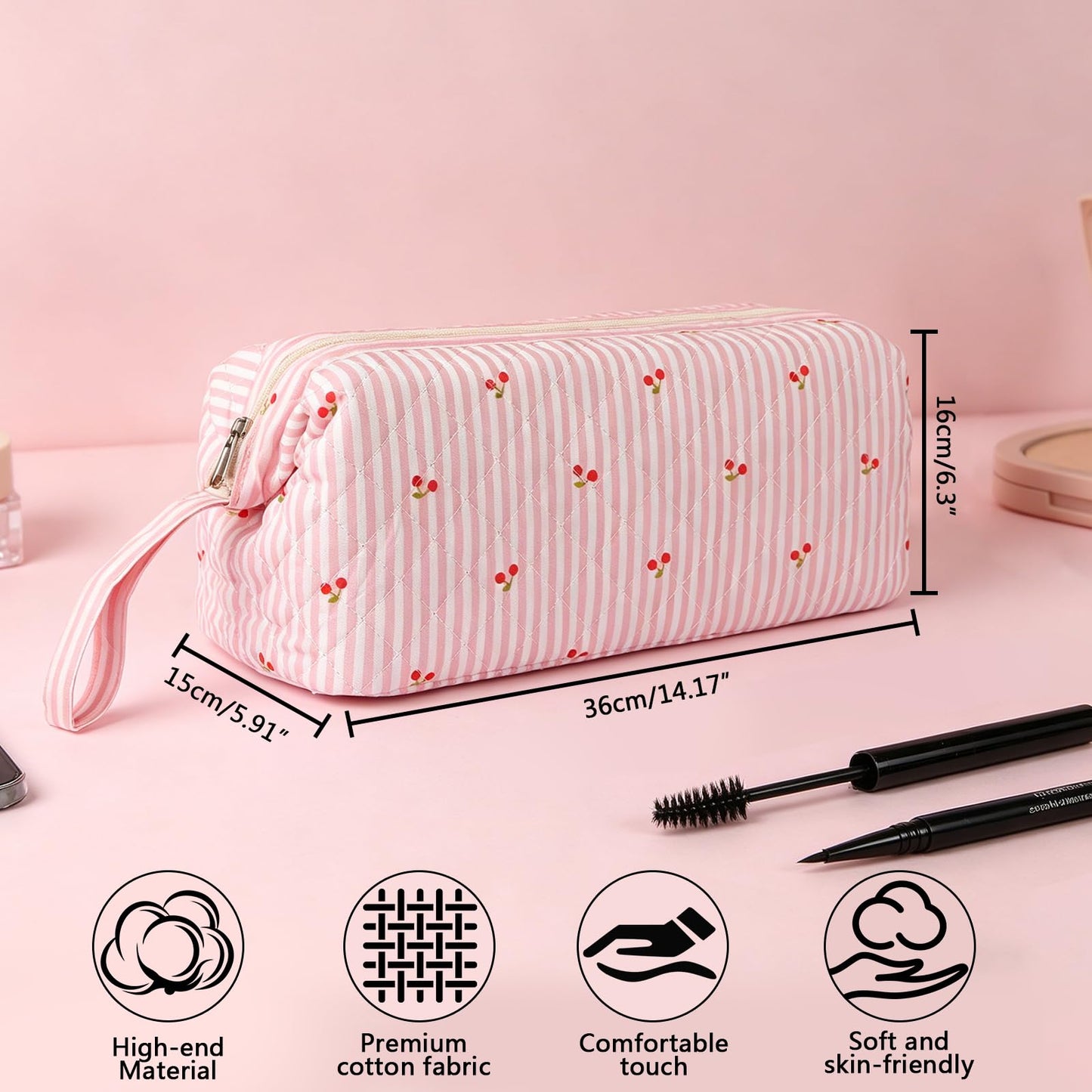 BRIOYHA Quilted Travel Case for Hair Styling Tools, Portable Organizer Bag Compatible with Shark FlexStyle, Dyson Airwrap, Revlon Curling Irons