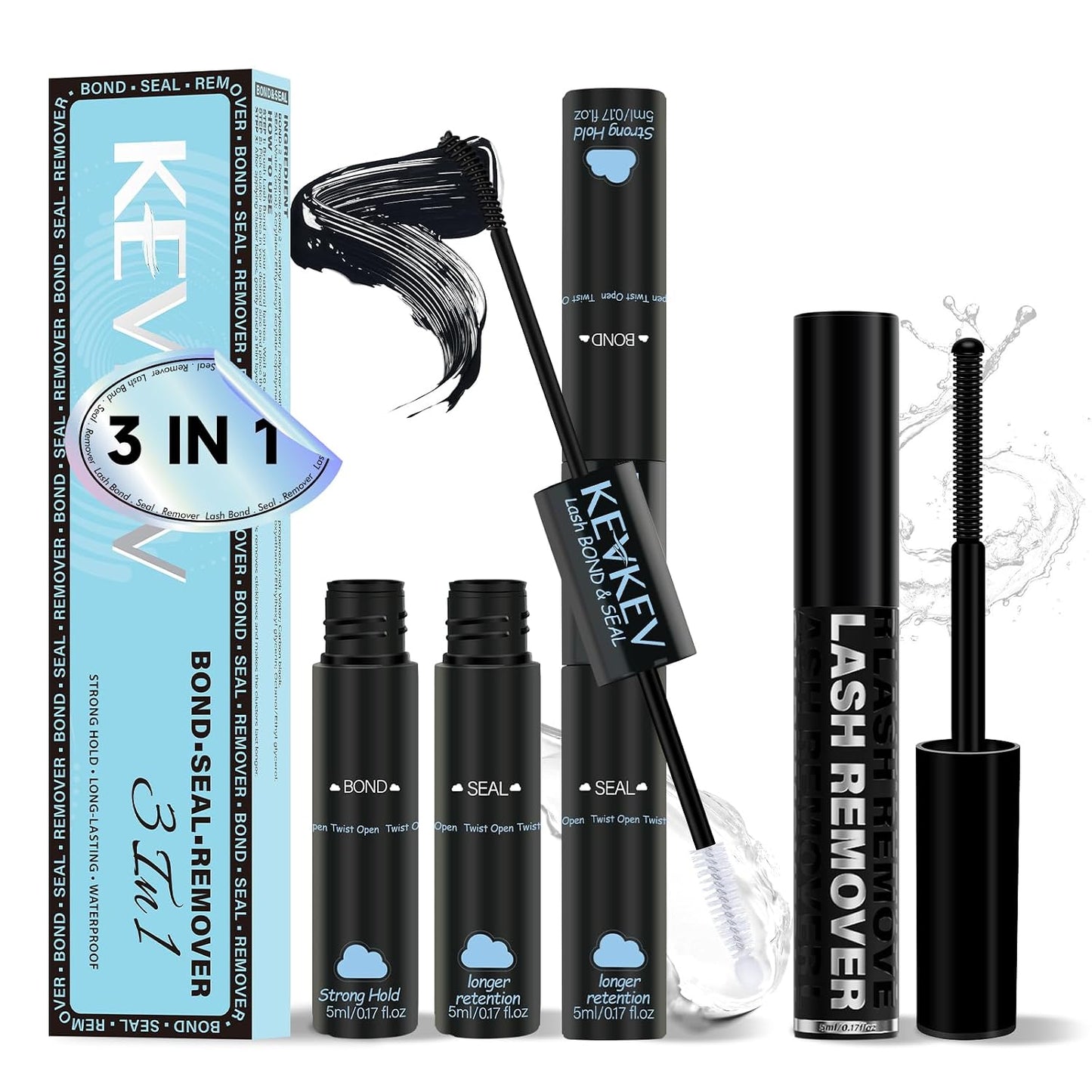 Lash Extension Kit - 280 Pcs Individual Lashes with Bond & Seal | 40D/50D, 9-16mm Clusters