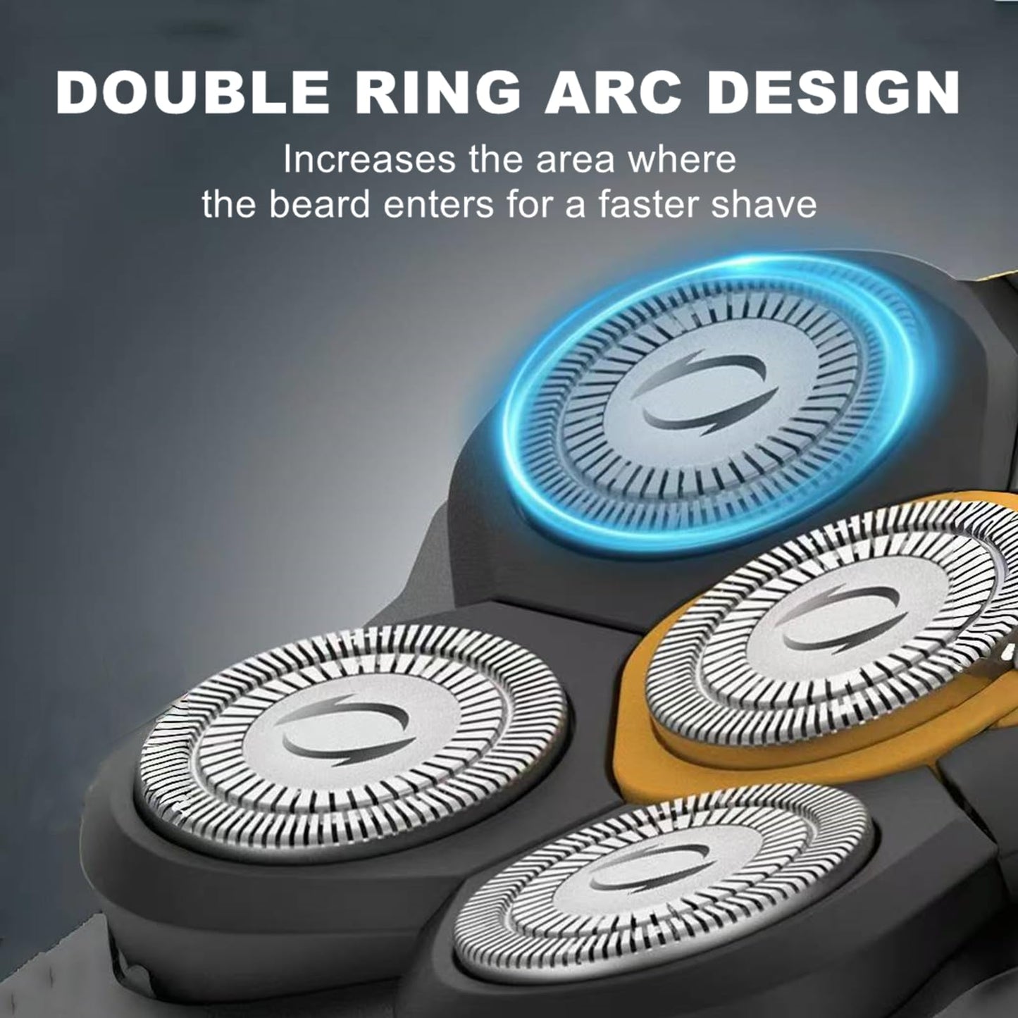 Magnetic 6 Blades Head Shaver Replacement Heads for Many 6D Magnetic Electric Razor,Newly Designed Magnetic 6D Blade Head Compatible with Head Shavers for Bald Men,2 Pack Travel Size for Ufree Shaver.